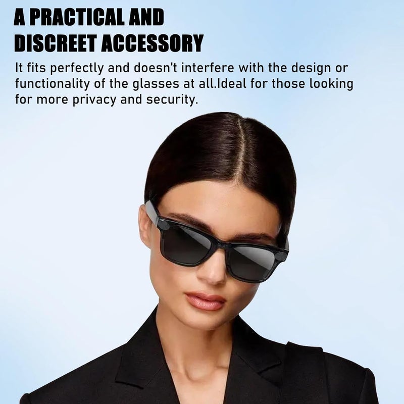 EYSOFT LED Light Blocking Cover Compatible with Ray-Ban Meta Wayfarer/Skyler/Headliner Smart Glasses Accessories,Rotating LED Light Blocker Glasses Accessories-5 Pack-Black - Image 4